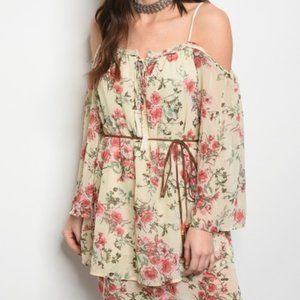 Tunic Dress Long Sleeve NWOT Off Shoulder